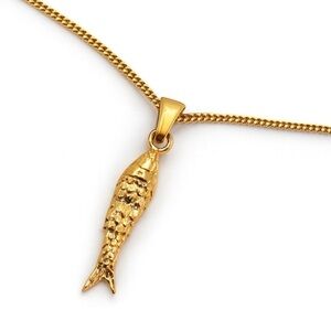 18K Gold Fish Necklace (5108)